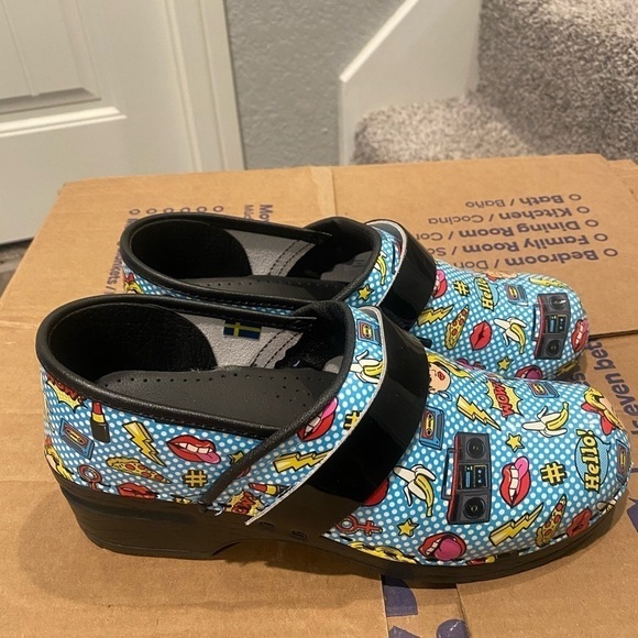 Bjork andie pop art leather clogs - Picture 6 of 14